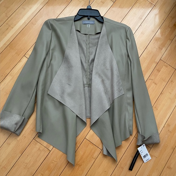 bagatelle Jackets & Blazers - BAGATELLE faux leather draped jacket new with tags size medium